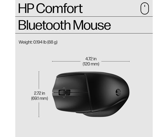 Мышка HP 480 Comfort Bluetooth Black (8T6M3AA), изображение 6 Мышка HP 480 Comfort Bluetooth Black (8T6M3AA), изображение 6
