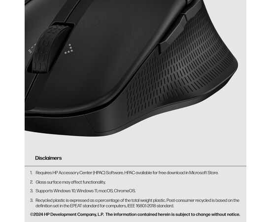 Мышка HP 480 Comfort Bluetooth Black (8T6M3AA), изображение 7 Мышка HP 480 Comfort Bluetooth Black (8T6M3AA), изображение 7