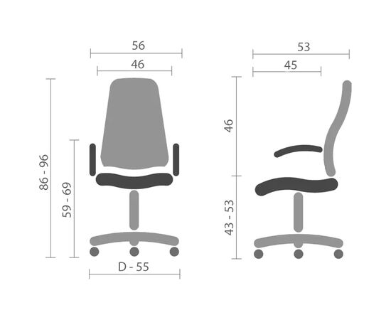 Детское кресло Аклас подростковое/детское Тесоро TILT Серый (H-32 Grey) (00143986), изображение 12 Детское кресло Аклас подростковое/детское Тесоро TILT Серый (H-32 Grey) (00143986), изображение 12