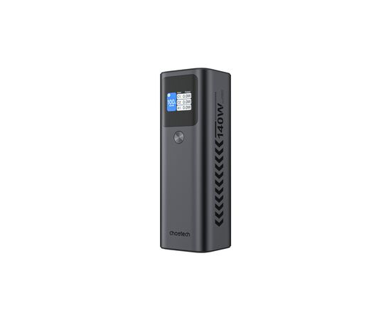 Батарея універсальна Choetech 27000mAh, PD/140W in/out, 2*USB-C/PD5.0, QC3.0/22W, TFT Display (B670-CCGY)