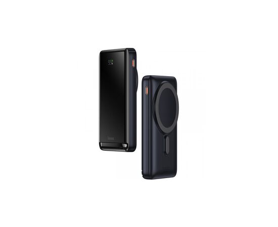Батарея універсальна Baseus Magnetic Wireless Bracket 10000mAh 20W, PD QC/3.0, Qi + cabel 60W 0.5м, black (PPCX000003), зображення 10 Батарея універсальна Baseus Magnetic Wireless Bracket 10000mAh 20W, PD QC/3.0, Qi + cabel 60W 0.5м, black (PPCX000003), зображення 10