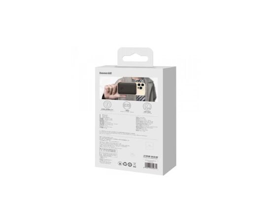 Батарея универсальная Baseus Magnetic Wireless Mini 10000mAh 20W, PD QC, black (PPCX070001), изображение 7 Батарея универсальная Baseus Magnetic Wireless Mini 10000mAh 20W, PD QC, black (PPCX070001), изображение 7