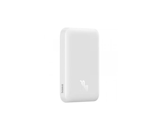 Батарея универсальная Baseus Magnetic Wireless Mini 6000mAh 20W, PD QC/3.0, white (P10059002223-00), изображение 2 Батарея универсальная Baseus Magnetic Wireless Mini 6000mAh 20W, PD QC/3.0, white (P10059002223-00), изображение 2