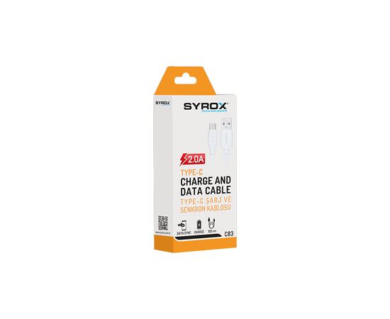 Дата кабель USB 2.0 AM to Type-C 1.0m Eco 2.0A Syrox (C83), изображение 2 Дата кабель USB 2.0 AM to Type-C 1.0m Eco 2.0A Syrox (C83), изображение 2