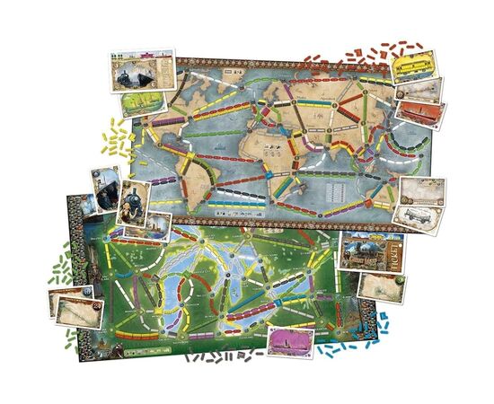 Настольная игра Lord of Boards Билет на поезд: Рельсы и паруса (Ticket to Ride: Rails & Sails) украинский (LOB2333UA), изображение 2 Настольная игра Lord of Boards Билет на поезд: Рельсы и паруса (Ticket to Ride: Rails & Sails) украинский (LOB2333UA), изображение 2