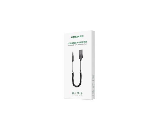 FM модулятор Ugreen Bluetooth 5.0 Aux with mic CM309 UGREEN Black (70601), изображение 3 FM модулятор Ugreen Bluetooth 5.0 Aux with mic CM309 UGREEN Black (70601), изображение 3
