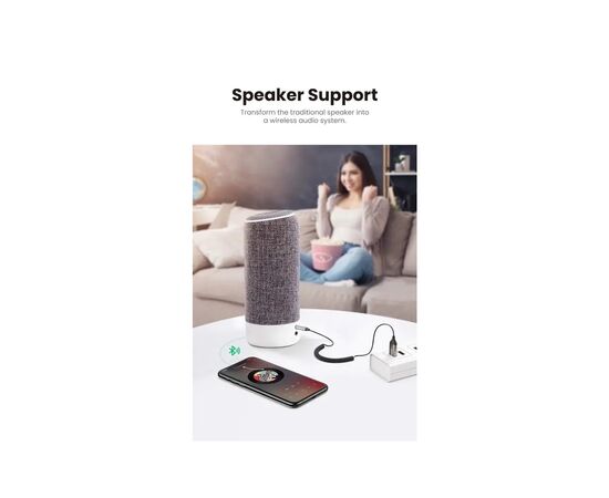 FM модулятор Ugreen Bluetooth 5.0 Aux with mic CM309 UGREEN Black (70601), изображение 9 FM модулятор Ugreen Bluetooth 5.0 Aux with mic CM309 UGREEN Black (70601), изображение 9
