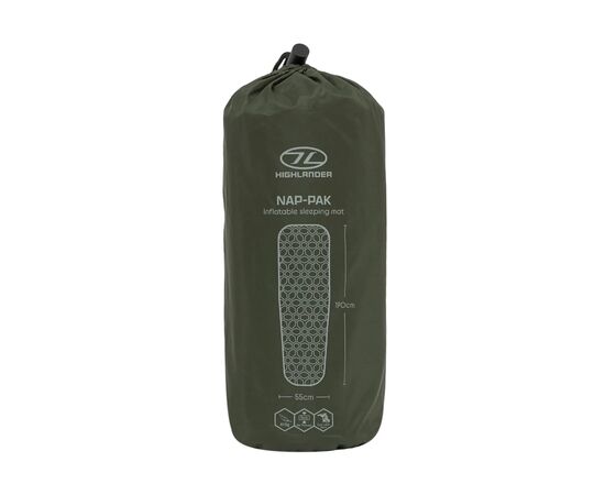 Туристический коврик Highlander Nap-Pak Inflatable Sleeping Mat 5 cm Olive AIR071 (929796), изображение 4 Туристический коврик Highlander Nap-Pak Inflatable Sleeping Mat 5 cm Olive AIR071 (929796), изображение 4