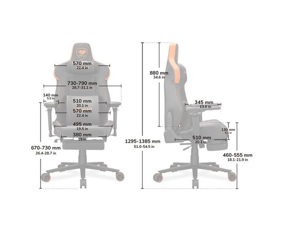 Кресло игровое Cougar Armor EVO M, изображение 10 Кресло игровое Cougar Armor EVO M, изображение 10