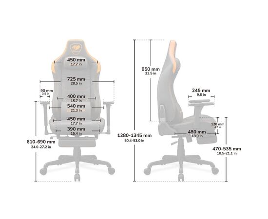Кресло игровое Cougar Armor EVO S, изображение 10 Кресло игровое Cougar Armor EVO S, изображение 10