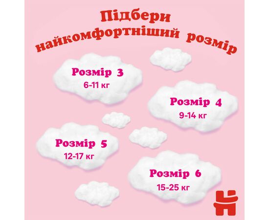 Подгузники Huggies Little Movers/Pants 3 M-Pack 6-11 кг для девочек 116 шт (5029054568033), изображение 5 Подгузники Huggies Little Movers/Pants 3 M-Pack 6-11 кг для девочек 116 шт (5029054568033), изображение 5