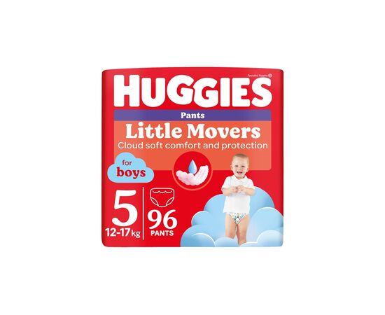 Подгузники Huggies Little Movers/Pants 5 (12-17 кг) для мальчиков 96 шт (5029054568163)