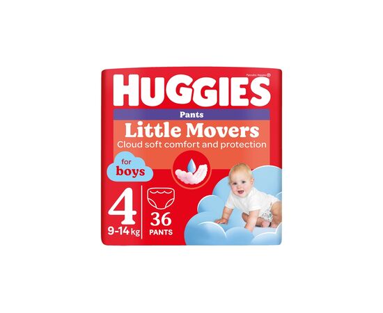 Подгузники Huggies Little Movers/Pants 4 Jumbo 9-14 кг для мальчиков 36 шт (5029053564265)