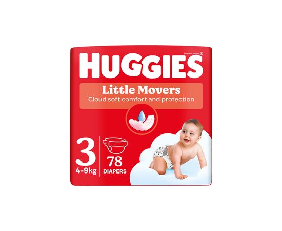 Подгузники Huggies Little Movers 3 (5-9 кг) Mega 78 шт (5029053548760)