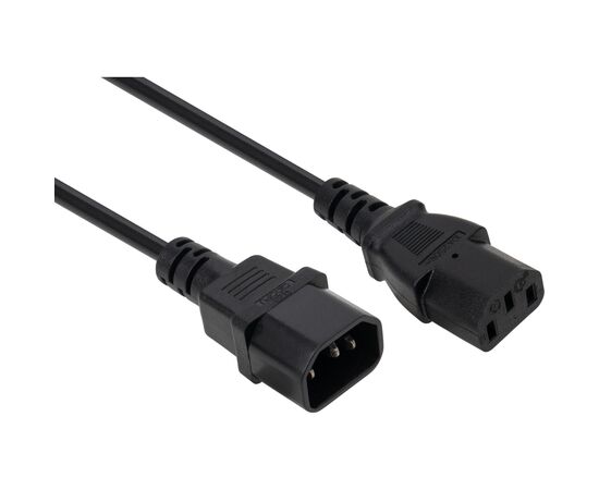 Кабель живлення C13 to C14 3.0m 1mm2 Vinga (VCPP1C13143BK)