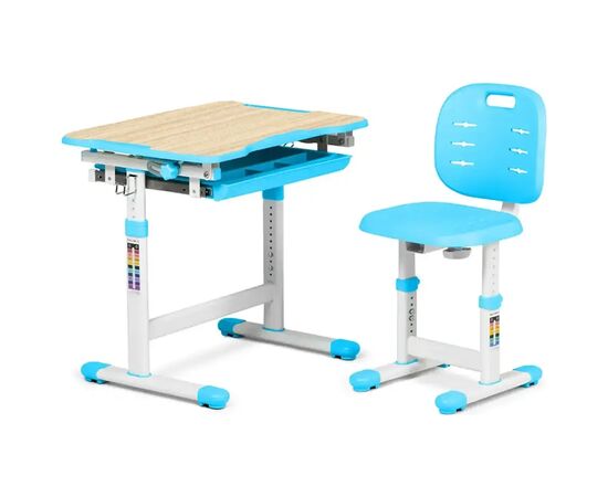 Парта со стулом FunDesk Piccolino III Blue-w, изображение 2 Парта со стулом FunDesk Piccolino III Blue-w, изображение 2