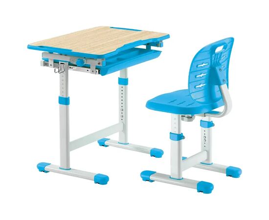 Парта со стулом FunDesk Piccolino III Blue-w