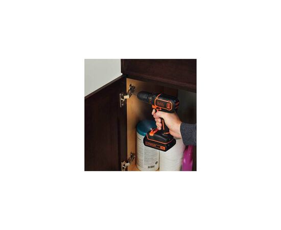 Шуруповерт Black&Decker 18 В, 28 Нм, 650 об/мин, 1.03 кг (без АКБ и ЗУ) (BDCDD18N), изображение 3 Шуруповерт Black&Decker 18 В, 28 Нм, 650 об/мин, 1.03 кг (без АКБ и ЗУ) (BDCDD18N), изображение 3