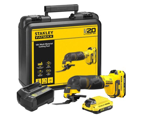 Реноватор Stanley FatMax,18В, 2x2Ah, Li-Ion, 8000-18000 об/мин,1.40 кг (SFMCE500D2K), изображение 3 Реноватор Stanley FatMax,18В, 2x2Ah, Li-Ion, 8000-18000 об/мин,1.40 кг (SFMCE500D2K), изображение 3