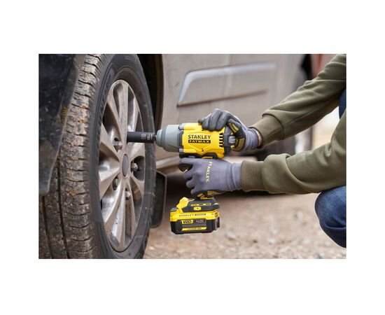 Гайковерт Stanley FatMax, ударний 18V, 4Ah, 950Нм, 2000 об/хв, 2600 уд/хв, 2.66кг (SFMCF940M1), зображення 10 Гайковерт Stanley FatMax, ударний 18V, 4Ah, 950Нм, 2000 об/хв, 2600 уд/хв, 2.66кг (SFMCF940M1), зображення 10