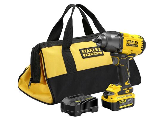 Гайковерт Stanley FatMax, ударний 18V, 4Ah, 950Нм, 2000 об/хв, 2600 уд/хв, 2.66кг (SFMCF940M1), зображення 7 Гайковерт Stanley FatMax, ударний 18V, 4Ah, 950Нм, 2000 об/хв, 2600 уд/хв, 2.66кг (SFMCF940M1), зображення 7