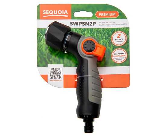 Пистолет для полива SEQUOIA количество режимов 2, пластик, цинк вес 0.4 кг (SWPSN2P), изображение 2 Пистолет для полива SEQUOIA количество режимов 2, пластик, цинк вес 0.4 кг (SWPSN2P), изображение 2