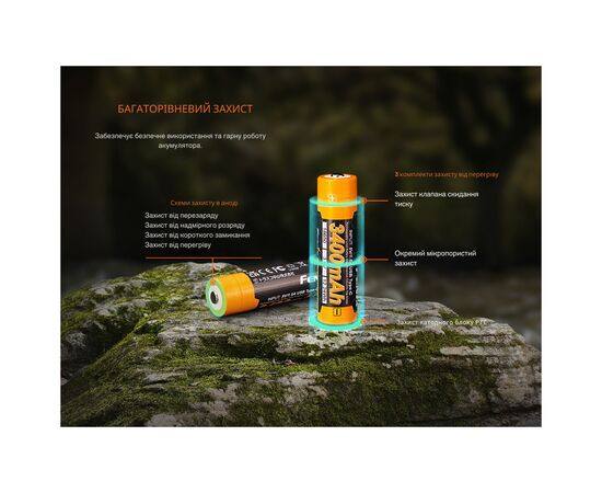 Аккумулятор Fenix 18650 (3400 mAh) Type-C (ARB-L18-3400U-V30), изображение 10 Аккумулятор Fenix 18650 (3400 mAh) Type-C (ARB-L18-3400U-V30), изображение 10