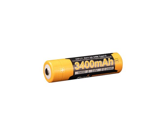 Аккумулятор Fenix 18650 (3400 mAh) Type-C (ARB-L18-3400U-V30), изображение 5 Аккумулятор Fenix 18650 (3400 mAh) Type-C (ARB-L18-3400U-V30), изображение 5