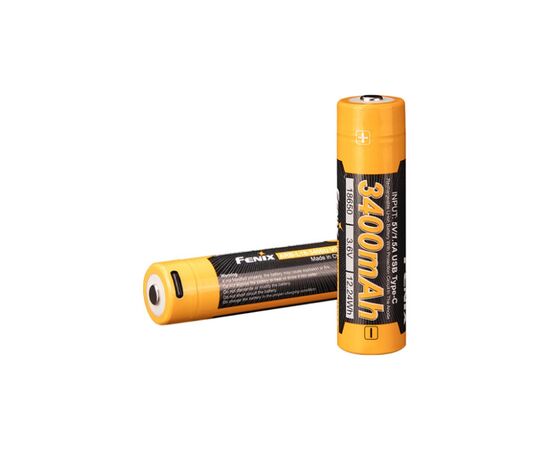 Аккумулятор Fenix 18650 (3400 mAh) Type-C (ARB-L18-3400U-V30), изображение 7 Аккумулятор Fenix 18650 (3400 mAh) Type-C (ARB-L18-3400U-V30), изображение 7