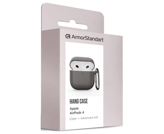 Чехол для наушников Armorstandart Hang Case для Apple AirPods 4 Advanced ash (ARM81278), изображение 3 Чехол для наушников Armorstandart Hang Case для Apple AirPods 4 Advanced ash (ARM81278), изображение 3