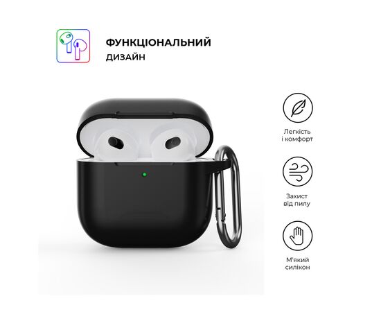 Чехол для наушников Armorstandart Hang Case для Apple AirPods 4 Black (ARM81277), изображение 2 Чехол для наушников Armorstandart Hang Case для Apple AirPods 4 Black (ARM81277), изображение 2