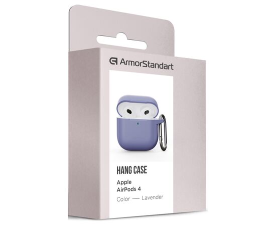 Чохол для навушників Armorstandart Hang Case для Apple AirPods 4 Lavender (ARM81282), зображення 3 Чохол для навушників Armorstandart Hang Case для Apple AirPods 4 Lavender (ARM81282), зображення 3