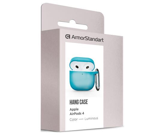 Чехол для наушников Armorstandart Hang Case для Apple AirPods 4 Luminous (ARM81285), изображение 4 Чехол для наушников Armorstandart Hang Case для Apple AirPods 4 Luminous (ARM81285), изображение 4
