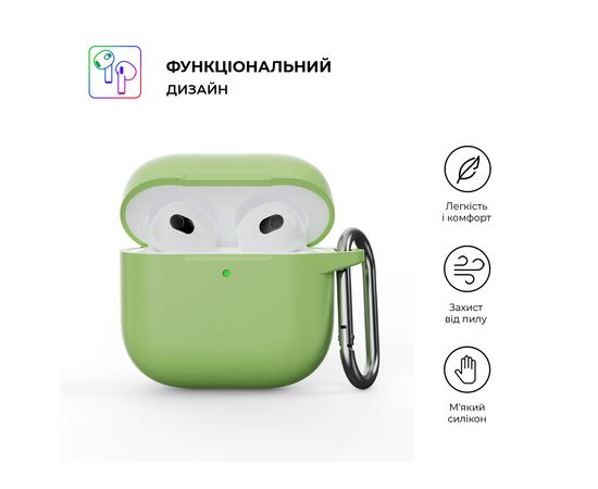 Чохол для навушників Armorstandart Hang Case для Apple AirPods 4 Matcha Green (ARM81286), зображення 2