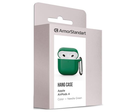 Чохол для навушників Armorstandart Hang Case для Apple AirPods 4 Needle Green (ARM81289), зображення 3 Чохол для навушників Armorstandart Hang Case для Apple AirPods 4 Needle Green (ARM81289), зображення 3