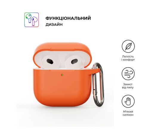 Чехол для наушников Armorstandart Hang Case для Apple AirPods 4 Orange (ARM81288), изображение 2