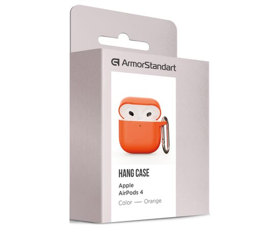 Чехол для наушников Armorstandart Hang Case для Apple AirPods 4 Orange (ARM81288), изображение 3