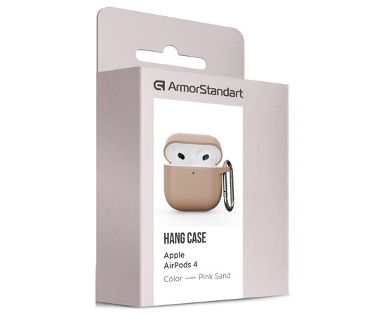 Чехол для наушников Armorstandart Hang Case для Apple AirPods 4 Pink Sand (ARM81291), изображение 3 Чехол для наушников Armorstandart Hang Case для Apple AirPods 4 Pink Sand (ARM81291), изображение 3