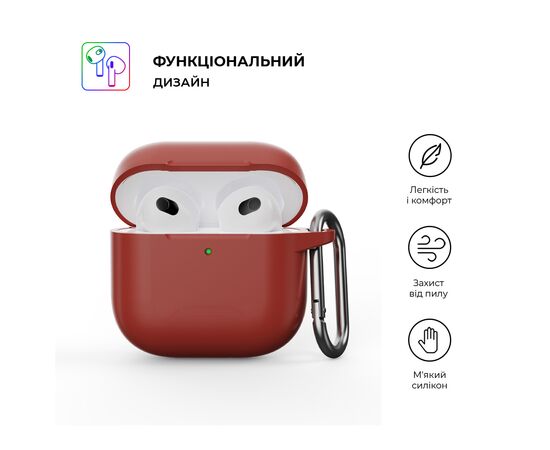 Чехол для наушников Armorstandart Hang Case для Apple AirPods 4 Scarlet (ARM81294), изображение 2 Чехол для наушников Armorstandart Hang Case для Apple AirPods 4 Scarlet (ARM81294), изображение 2