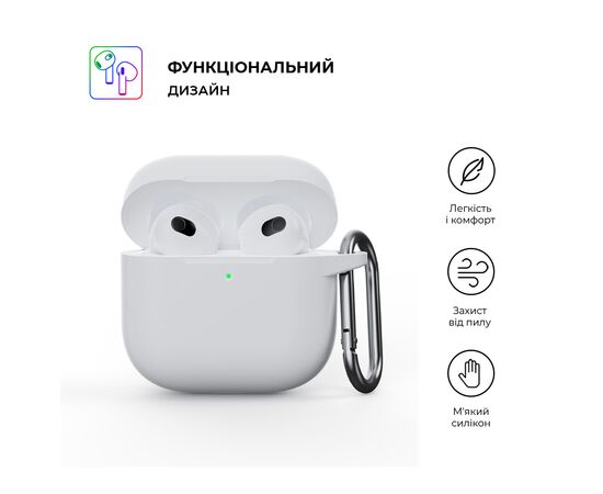 Чохол для навушників Armorstandart Hang Case для Apple AirPods 4 White (ARM81295), зображення 2