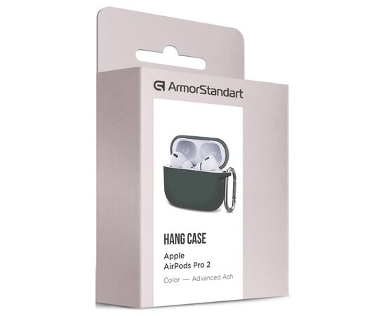 Чехол для наушников Armorstandart Hang Case для Apple AirPods Pro 2 Advanced ash (ARM68600), изображение 3 Чехол для наушников Armorstandart Hang Case для Apple AirPods Pro 2 Advanced ash (ARM68600), изображение 3