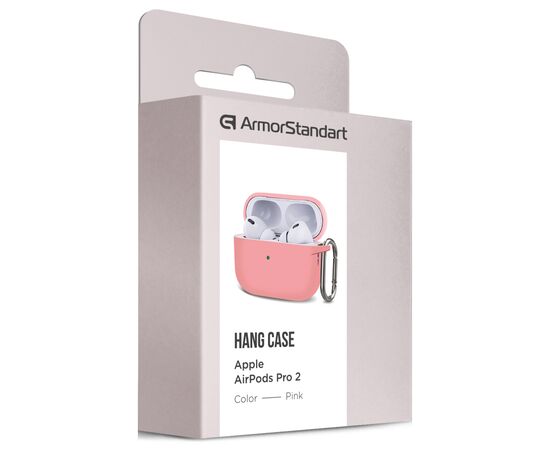 Чехол для наушников Armorstandart Hang Case для Apple AirPods Pro 2 Pink (ARM68588), изображение 3 Чехол для наушников Armorstandart Hang Case для Apple AirPods Pro 2 Pink (ARM68588), изображение 3
