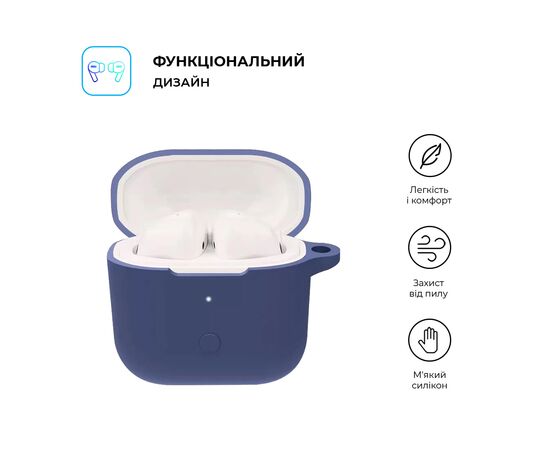 Чехол для наушников Armorstandart Hang Case для Xiaomi Redmi Buds 3 Navy Blue (ARM67080), изображение 2 Чехол для наушников Armorstandart Hang Case для Xiaomi Redmi Buds 3 Navy Blue (ARM67080), изображение 2
