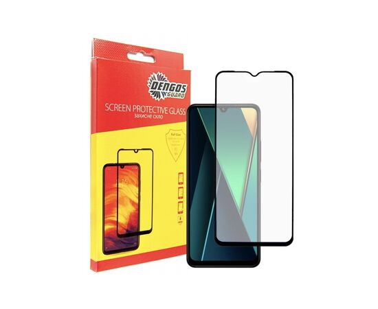 Стекло защитное Dengos Full Glue POCO C75 (black) (TGFG-384)