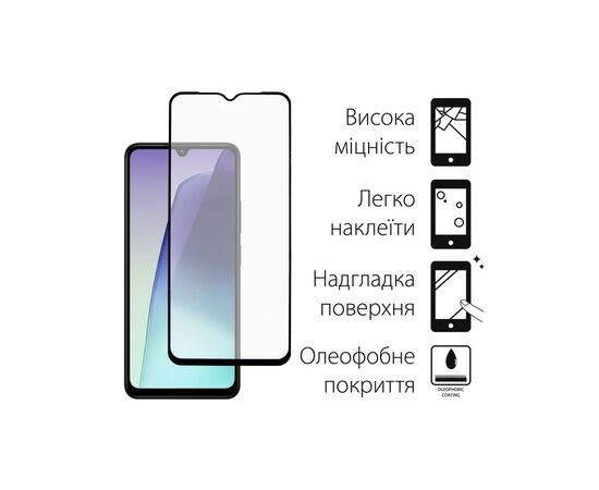 Скло захисне Dengos Full Glue Xiaomi Redmi A4 (black) (TGFG-383), зображення 2 Скло захисне Dengos Full Glue Xiaomi Redmi A4 (black) (TGFG-383), зображення 2