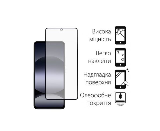 Скло захисне Dengos Full Glue Xiaomi Redmi Note 14 (black) (TGFG-381), зображення 2 Скло захисне Dengos Full Glue Xiaomi Redmi Note 14 (black) (TGFG-381), зображення 2