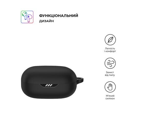 Чехол для наушников Armorstandart Hang Case для JBL Wave Flex Black (ARM73550), изображение 2 Чехол для наушников Armorstandart Hang Case для JBL Wave Flex Black (ARM73550), изображение 2