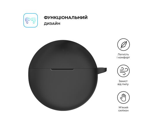 Чехол для наушников Armorstandart Hang Case для OPPO Enco Air2i/Air3i Black (ARM79943), изображение 2 Чехол для наушников Armorstandart Hang Case для OPPO Enco Air2i/Air3i Black (ARM79943), изображение 2