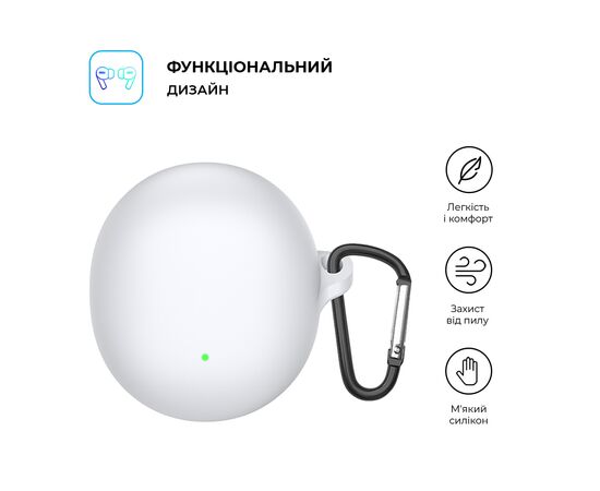 Чохол для навушників Armorstandart Hang Case для OPPO Enco Air3 White (ARM79941), зображення 2 Чохол для навушників Armorstandart Hang Case для OPPO Enco Air3 White (ARM79941), зображення 2