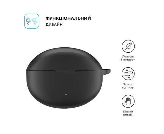 Чехол для наушников Armorstandart Hang Case для OPPO Enco Air4 Pro Black (ARM79946), изображение 2 Чехол для наушников Armorstandart Hang Case для OPPO Enco Air4 Pro Black (ARM79946), изображение 2